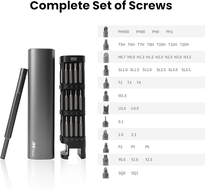 46-in-1 Precision Screwdriver Set with S2 Steel Bits & Security Bits, Mini Tool Kit for Electronics, Computers, Phones, Home/Dorm DIY, Magnetic Screwdriver with Portable Box, Great Gift for Men