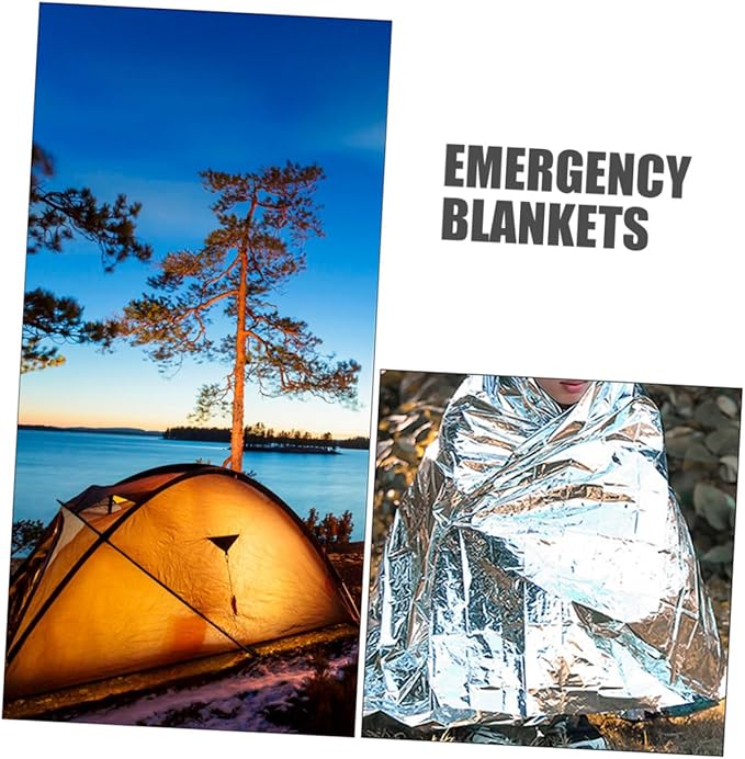 4Pcs Emergency Thermal Insulation Blankets Lightweight Portable Camping Survival Cold Weather Emergency Outdoor Blankets