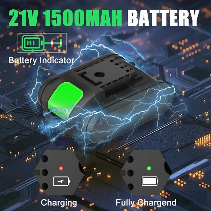GardenJoy 20v Cordless Drill Set, Power Electric Kit 2 Batteries With Charger 30Nm 2-Speed 3/8" Keyless Chuck 24+1 Torque Drill Driver screwdriver Bits with LED Electric Work Light for DIY