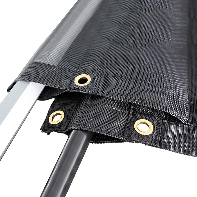 Heavy-Duty Dump Truck Tarp Kit, with Rear Anti-Sail Bow Set (with 7'x18' PVC Mesh Tarp)