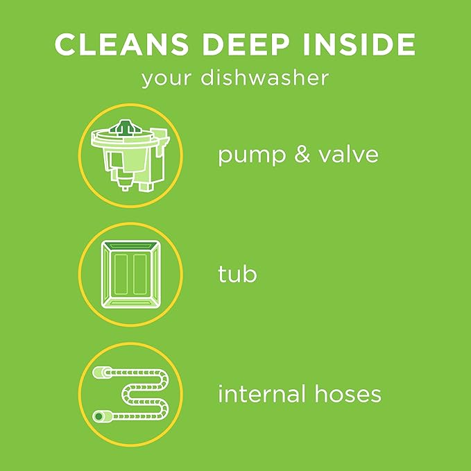 Affresh Dishwasher Cleaner, 12 Month Supply, Helps Remove Limescale and Odor-Causing Residue
