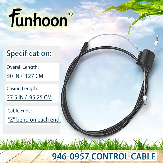 946-0957 Engine Zone Control Cable for Troy-Bilt MTD Yard Man Yard Machines Push Walk-Behind Mowers Lawn Mower Throttle Cable Replacement Troy Bilt Lawn Mower Throttle Cable 746-0957