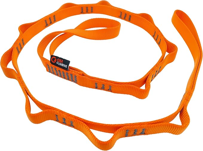 GM CLIMBING 16mm Nylon Daisy Chain Sling 22kN 120cm / 48in CE UIAA Certified for Leading Aid Climb Ascender Rigging Hammock Suspension