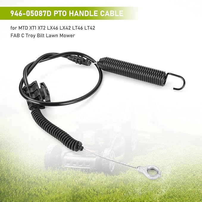 2PCS PTO Handle Cable Enduro 946-05087D Lawn Mower Throttle Cable Compatible with MTD Cub Cadet XT1 XT2 LX46 LX42 LT46 LT42 FAB Control Handle Rep Replacement for MTD,for CYT4220,for Craftsman Tractor