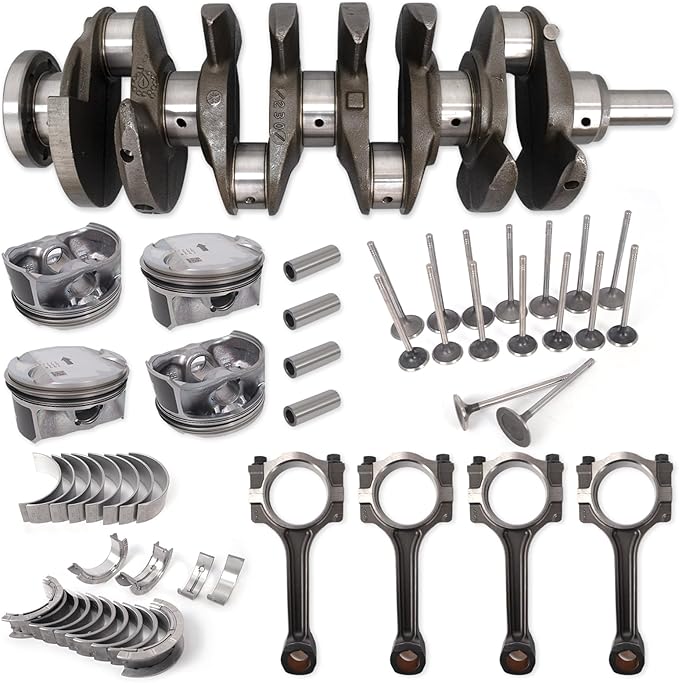 GM2.4L Engine Rebuild Overhaul Kit Fit for Chevrolet Equinox, Buick Regal Verano, GMC Terrain, Saturn, With Replace Head Gasket Set & Connecting Rod 12578324 12654958 ES72196