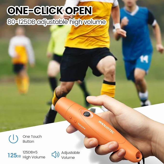 Electronic Whistle, Battery Operated Whistle Adjustable 3 Different Loud Whistle Sounds with Lanyard Handheld Whistles for Referees Coaches Teacher Training/Camping