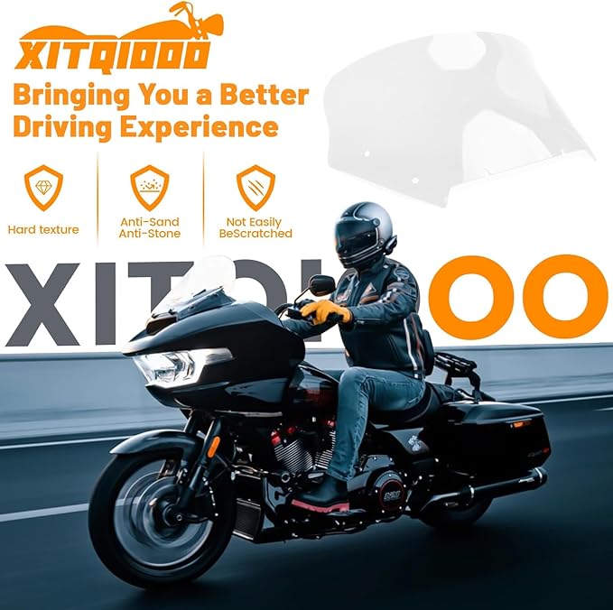 12" Windscreen Windshield Compatible with Harley Road Glide CVO/SE FLTRXSE 2023 2024 FLTRX 2024 CVO ST FLTRXSTSE 2024,Clear