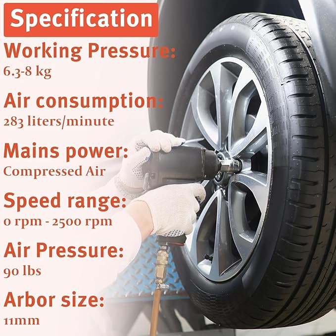 Low-Speed Pneumatic Air Tire Buffer Kit (2500RPM) – Tungsten Alloy Grinding Wheels, Patch Roller & Inner Liner Scraper for Rubber Surface Preparation and Tire Maintenance