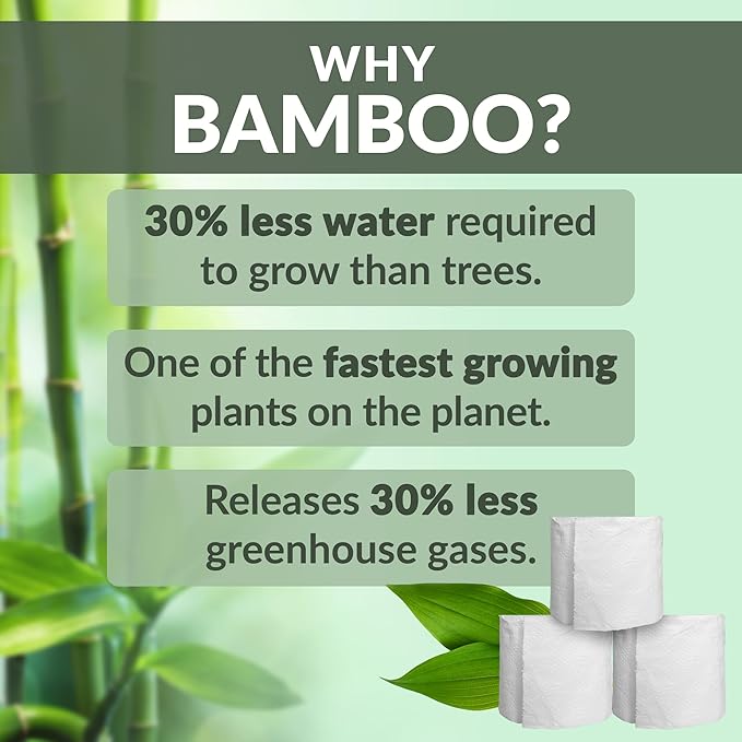 Reli. Bamboo Toilet Paper (24 Jumbo Rolls) | Bathroom Tissue Toilet Paper 2 Ply (350 Sheets/Roll) | Organic Bathroom Paper Bulk | Bamboo Chemical Free Toilet Tissue Rolls (8400 Sheets Total)