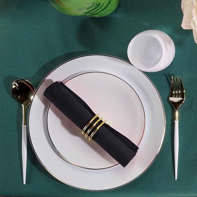 Linen-Feel Colored Paper Napkins - Decortive Cloth-Like BLACK Luncheon Napkins - Soft And Absorbent. For Kitchen, Party, Wedding, Dinner Or Any Occasion. (Pack of 50)