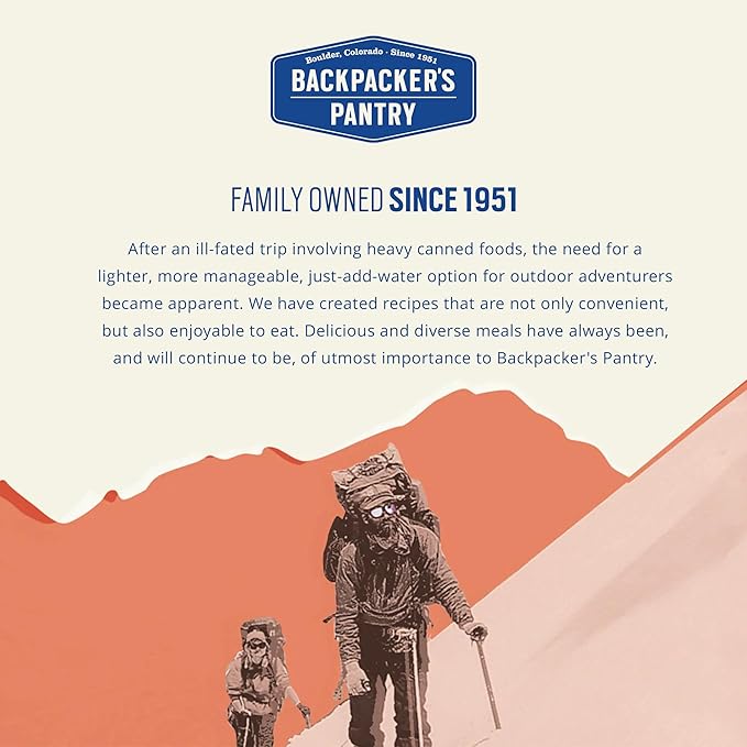 Backpacker's Pantry Kathmandu Curry - Freeze Dried Backpacking & Camping Food - Emergency Food - 24 Grams of Protein, Vegan, Gluten-Free - 6 Count