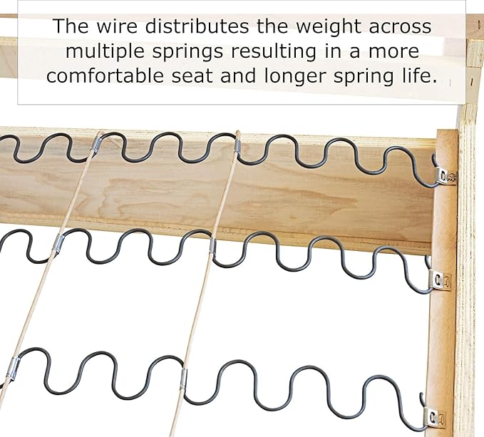House2Home 31" Couch Spring Repair Kit to Fix Sofa Support for Sagging Cushions - Includes 2pk of Springs, Upholstery Spring Clips, Seat Spring Stay Wire, Screws, and Installation Instructions
