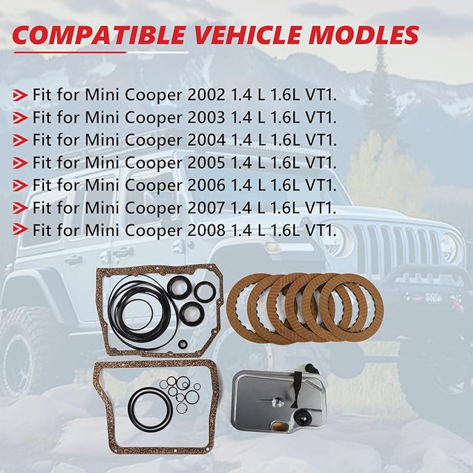Auto Transmission Master Rebuild Kit Fits for Mini Cooper 2002-2008 1.4 L 1.6L VT1 Automotive Transmission Rebuild Kit