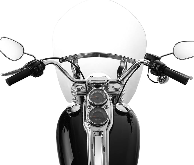 Green-L 19" Windshield & 49mm Clamps Fit for Harley Softail 2020-2024 Street Bob 2018-2023 Low Rider 2014-2020 Motorcycle Windscreen