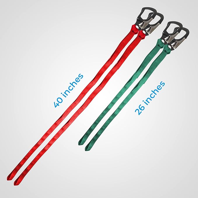 Rock-N-Arbor RNA Squatch Draw Speed Line Slings, 1-Inch Nylon Speed Line with Double-Action Snap Hook, Arborist and Rigging Gear, 26 inches, 6-Pack, Green