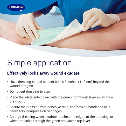 Zetuvit Plus Superabsorbent Wound Dressing – High-Absorbency Sterile Pads (Non-Adhesive/Non-Border) for Moderate to Heavy Exudate – 6 x 8 in, Box of 10