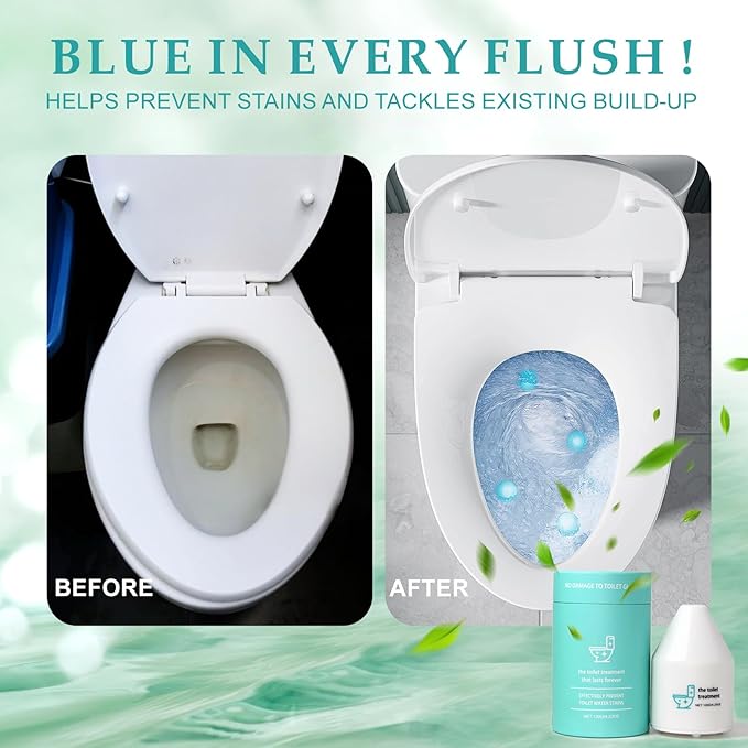 Automated Toilet Bowl Cleaner, Pro 10 Years Toilet Bowl Cleaners, Automatic Long-Lasting Cleane Fresh Scent, Water Treatment Gel Kit, No Scrubbing Required, Easy to Use (1pc)