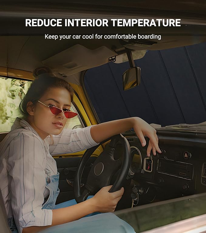 Windshield Sun Shade for Volkswagen Atlas 2018-2025 - Metallic