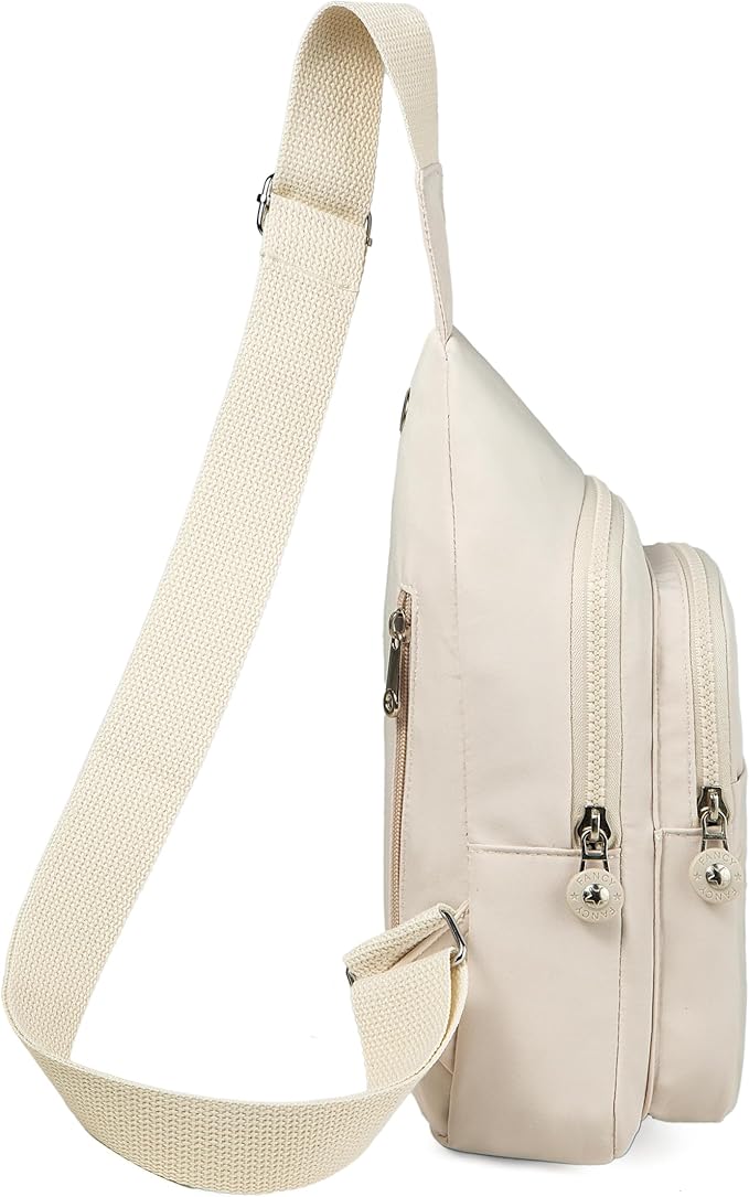 Sling Bag Small Crossbody Bags for Women, Cross Body Bag Sling Backpack for Outdoors Sports Hiking - Beige