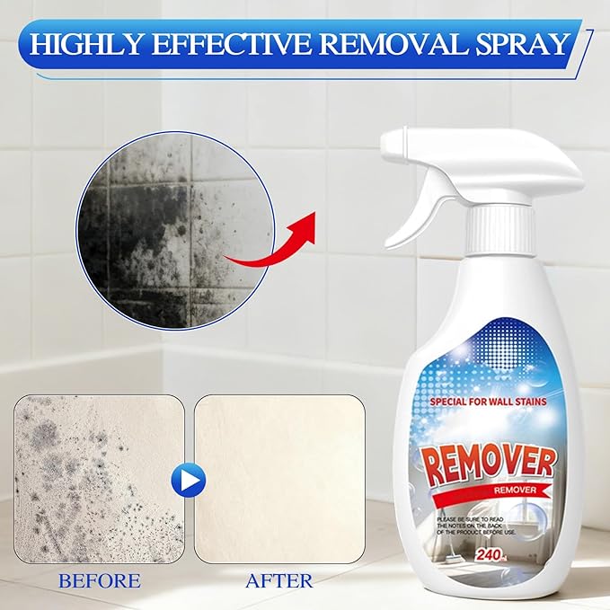 KOSIMI Highly Effective Removal Spray, Wall Cleaner Spray, Multi-Surface Cleaning Solution,Dirt, Dust And Stain Remover, for Wood, Tile, Fabric, Bathrooms, Kitchens (8.12 fl.oz