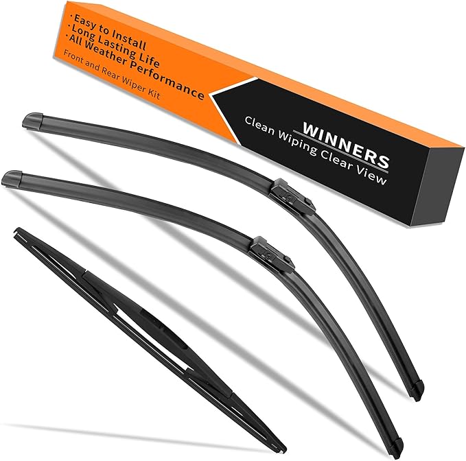 Wiper Blades for Honda HRV 2023 2024 2025, OEM Quality Windshield Wipers 26 17 In and Rear Wiper Blade 12 Inch, Easy to Install Replacement Wipers Set of 3