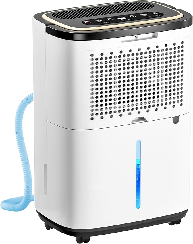 3400 Sq.Ft Dehumidifier, 34PT/24H Dehumidifiers with Drain Hose for Home, Large Compressor Dehumidifier for Basement/Laundry/Bedroom/Office, Dehu/Dry/Air Mode, Humidity Display/Timer/Child Lock