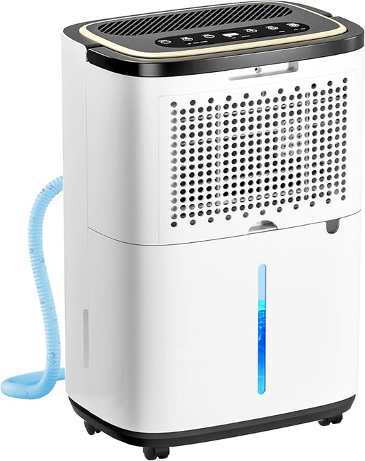 3400 Sq.Ft Dehumidifier, 34PT/24H Dehumidifiers with Drain Hose for Home, Large Compressor Dehumidifier for Basement/Laundry/Bedroom/Office, Dehu/Dry/Air Mode, Humidity Display/Timer/Child Lock