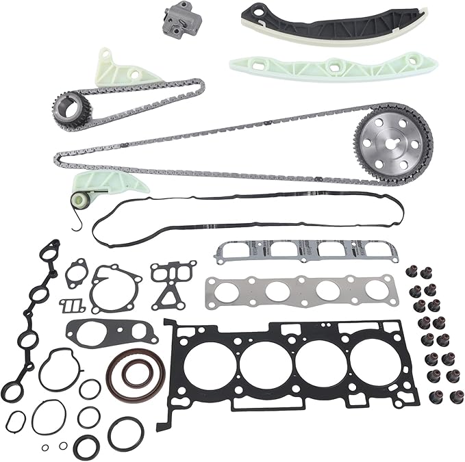 1set 2.4L G4KG Engine Rebuild Kit - Timing Chain Kit / HS26321PT Engine Overhaul Gasket Set Replacement for ILOAD IMAX 2.4L G4KG
