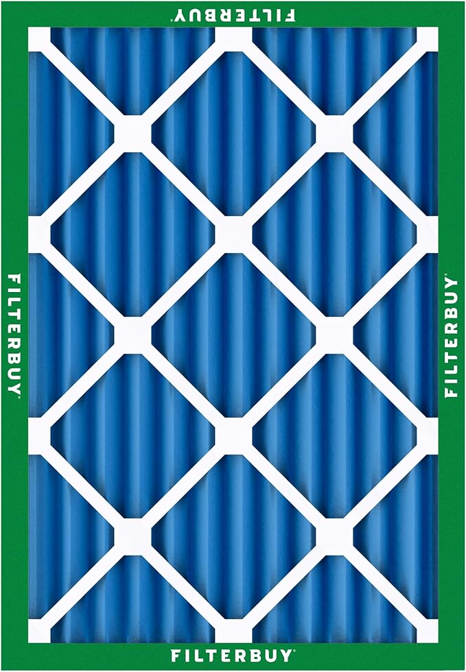 Filterbuy 24x28x2 Air Filter MERV 13 Optimal Smoke & Allergy Defense (12-Pack), Electrostatic Pleated HVAC AC Furnace Filters Replacement, Made in USA (Actual Size: 23.50 x 27.50 x 1.75)