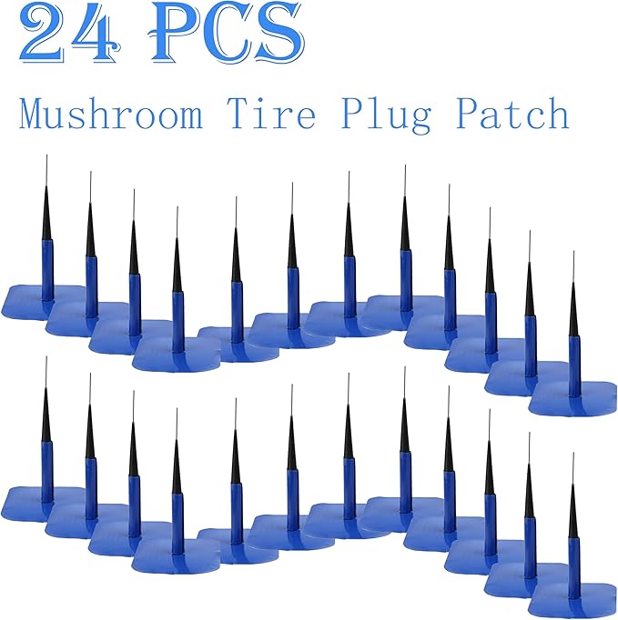 24-Pack Professional Tire Repair Kit | 9/16" x 4" Patch & Wrapped Stem Plug, Heavy-Duty Puncture Repair for for Car, Truck, SUV & Trailers（TP-114W
