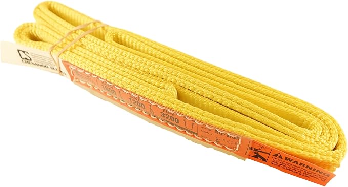 DD Sling. Multiple Lengths! (100% Made in USA) 1" Width, 1 Ply, Nylon Lifting Slings, Eye & Eye, Heavy Duty (900 Webbing), 1,600 lbs Vertical, 1,200 Choker, 3,200 Basket (1"x6')