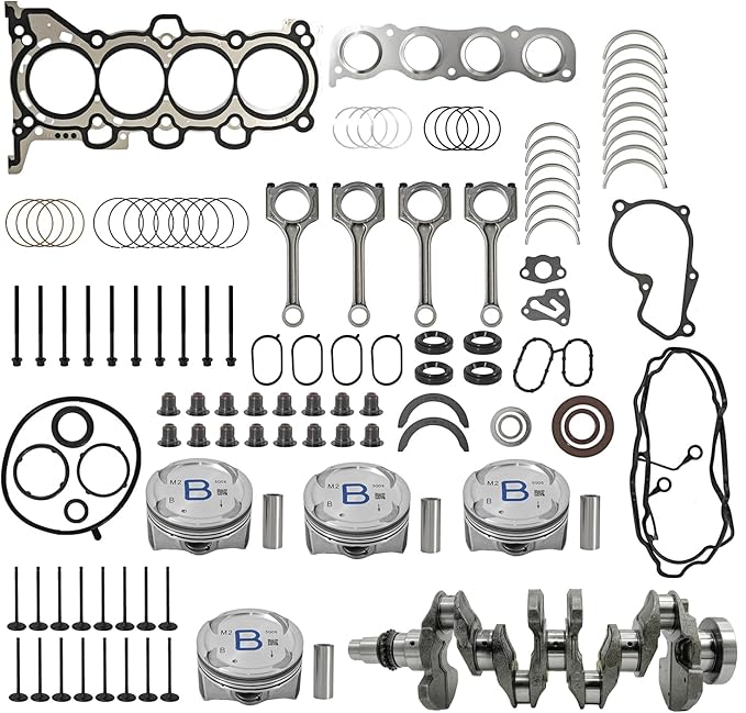 G4NC G4NA 2.0L Engine Rebuild Overhaul Kit Crankshaft Connecting Rod Compatible with Hyundai Elantra Tucson Sonata & for Kia Forte Soul Forte5 Optima 2012-2021 23110-2E501