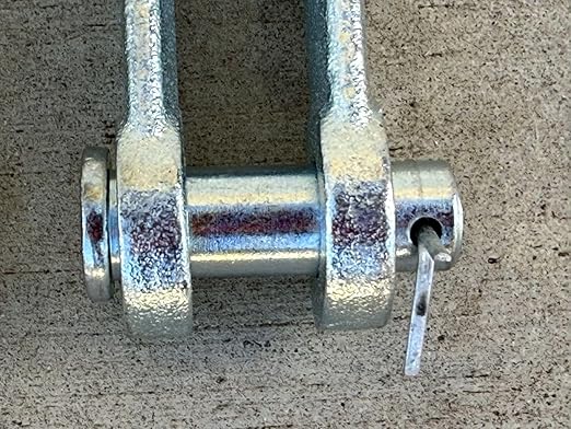 Sandbaggy 5/8"-18 Adjustable Yoke End - Galvanized Threaded Clevis [Pins Included] (50, 5/8"-18)