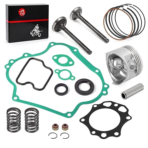 290cc Engine Rebuild Kit Piston & Ring Gasket Seal Intake Exhaust Valve Compatible with Club Car Golf Cart DS Predent FE290 1016459-01 1023047-01 1016447 1016448 1023047-01 6751