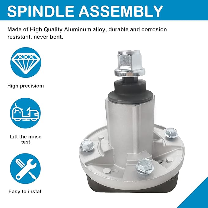GY20785 GY20050 Spindle Assembly Deck Rebuild Kit with Belt for John Deere GY20995 L100 L108 L110 L111 L118 Includes 2 Spindles 1 Deck Belt GX20072
