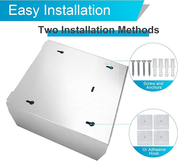 Paper Towel Dispenser Wall Mount Commercial, C Fold Multifold Hand Paper Towel Dispenser, Stainless Steel Tissue Holder