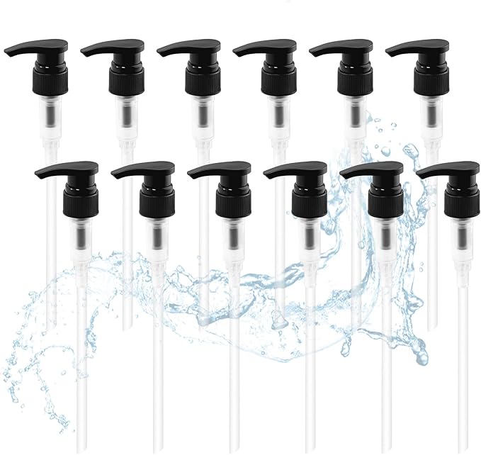 YBB Upgraded 28/410 Pump Dispenser Replacement Fits Most 1 Liter (33.8oz) Bottles for Shampoo, Lotion, Sanitizer (12 Pack)
