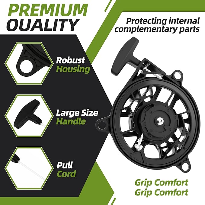 28400-Z9V-014 Recoil Starter Assembly for Honda GCV170 GCV200 HRX217K6 HRN216, Lawn Mower Pull Start Replaces 28400-Z9L-004, 28400-Z9L-014, 28400-Z9V-004
