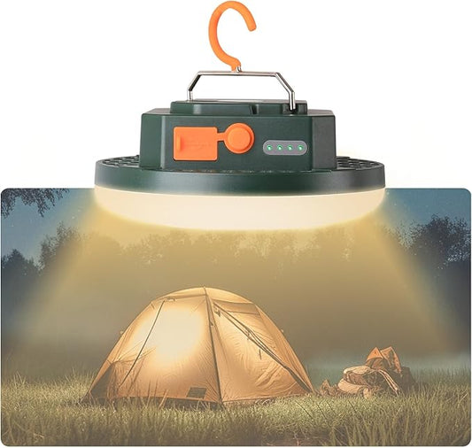 10000mAh Rechargeable Tent Light 3 Color Lighting Modes, 4000LM LED Portable Camping Lantern, IPX5 Waterproof, 30W Hanging Tent Light with Magnet, for Emergency & Gift