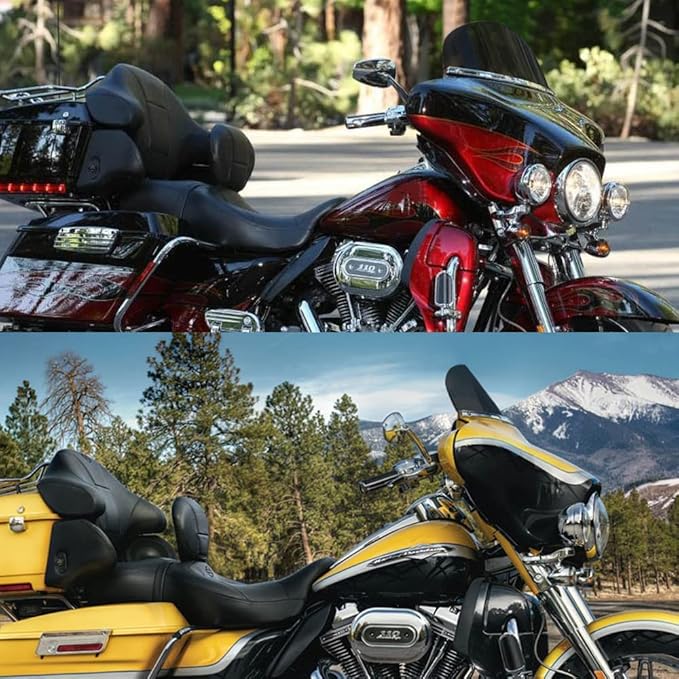 WYNMOTO Black 7" Windshield Windscreen Compatible for 1996-2013 Harley Davidson Touring Street Glide Electra Glide FLHT FLHTCU Ultra Classic Glide FLHX FLHTK Tri Glide 96-13