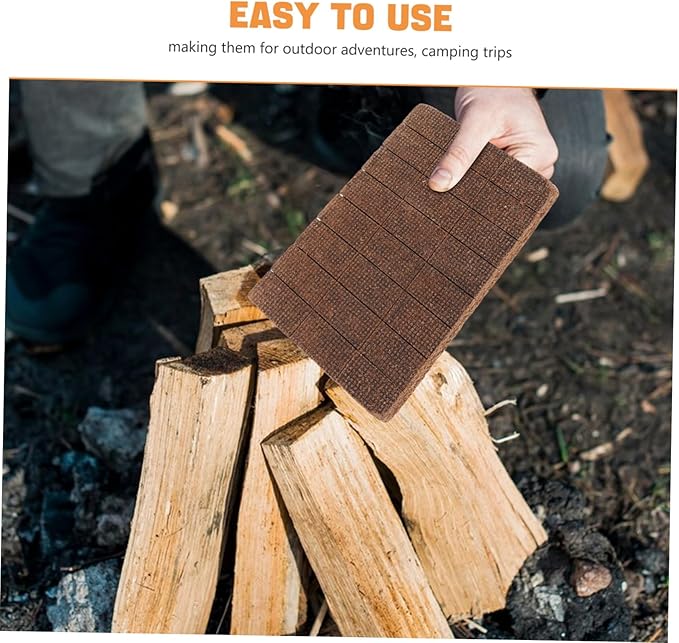 72pcs Fire Starter Cubes for Camping BBQ Recyclable Wood Fiber Wax Firewood Starter Blocks for Charcoal Fireplace Outdoor Indoor Use for Grills Stoves