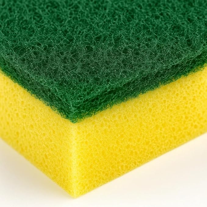 Dish Sponge, Scrub Sponge Kitchen 24 Pack, Heavy Duty, Kitchen Sponges, 7x10 cm, Pads for Dishes, 24 Pack Sponges for Dishes for Use Everyday for Tough Messes dualsided