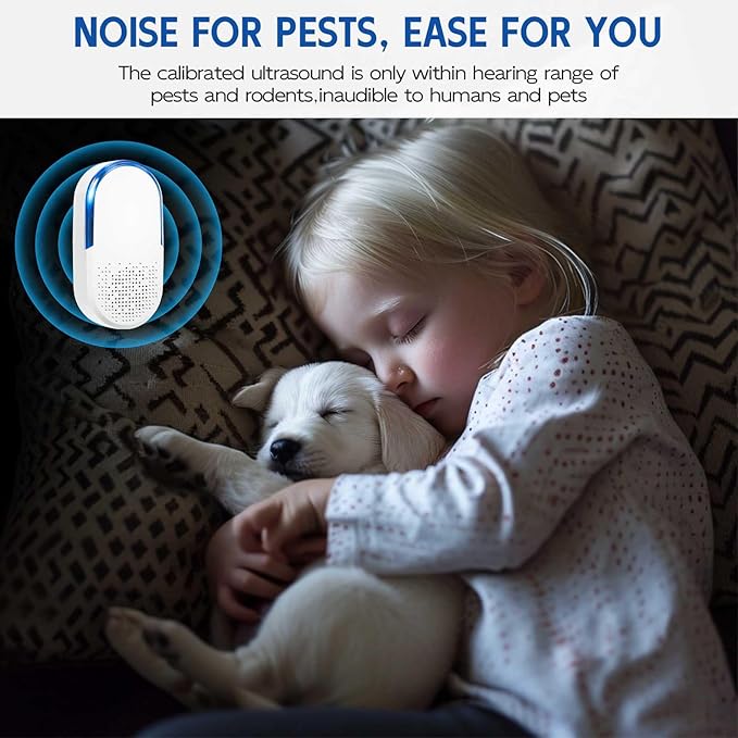 10 Pack Ultrasonic Repeller & Insect Indoor Repeller, 2025 Upgraded Plug in Ultrasonic Repellent for Roaches, Flies, Mouse, Geckos, Spiders, Electronic Plug in Pest Control, Family and Pets Friendly