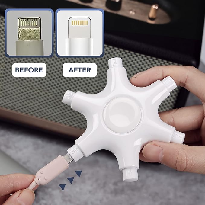 for iPhone Cleaning Kit Port Cleaner, Repair and Restore Tool for iPad Pro Watch Cell Phone Charging Port, Lightning Charger Cables Speaker Airpod Cleaning Putty Dust for All Devices