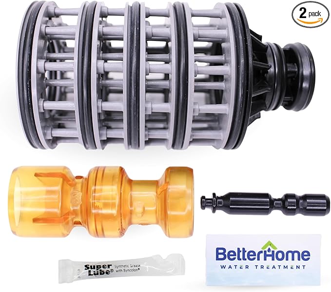 Clack WS1 Interior Repair Kit Bundle - Genuine OEM Parts Including Spacer Stack (CV3005), Downflow Piston (V3011), and Regeneration Piston (V3174) for WS1 Water Softener