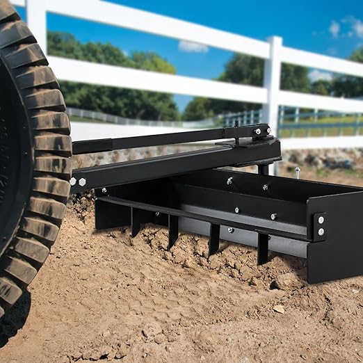 Tractor Sleeve Hitch Tow Behind Box Scraper with Screws and Pins, Scraper Steel Powder Black Coated, Fit for ATV UTV, for Gravel, Snow, Landscaping and Other Uses,38"