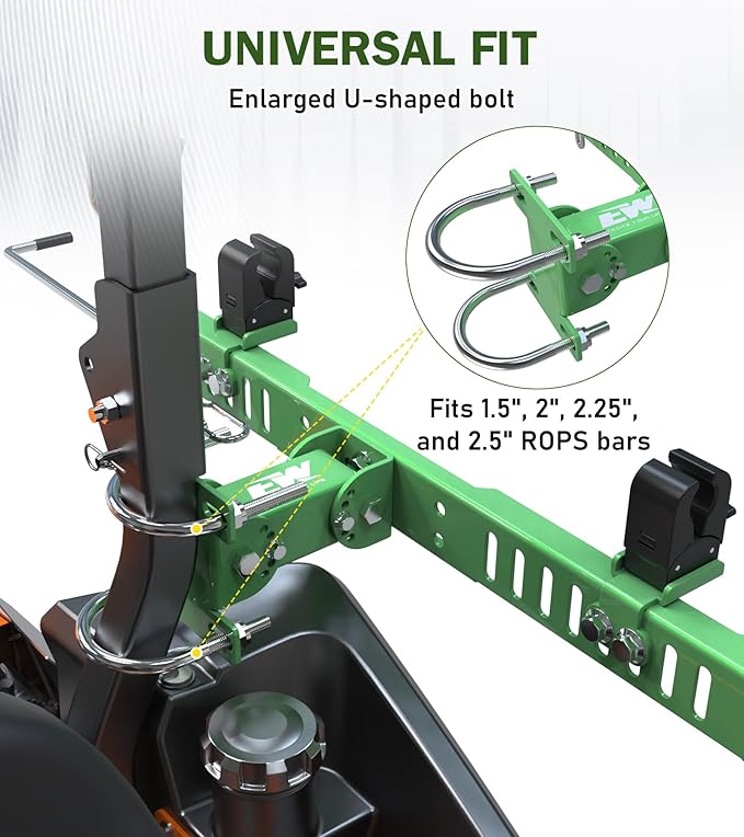 ELITEWILL Lawn Mower Trimmer Racks, Weed Eater Rack Holder for Zero Turn Mowers,Quick Clamp & Locking System for Landscaping Lawn Care, Green