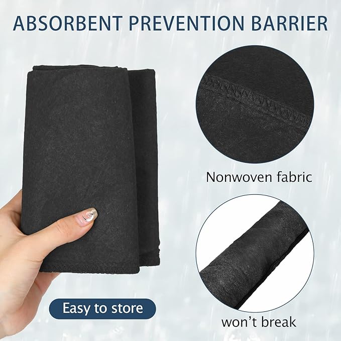 Berlune 5 Pcs Water Barrier 10 ft x 6.5 in Flood Barrier for Home Reusable Absorbent Prevention Barrier Sandless Sandbag for Flooding Green Water Activated Barrier for Home Garage Door Basement(5 Pcs)