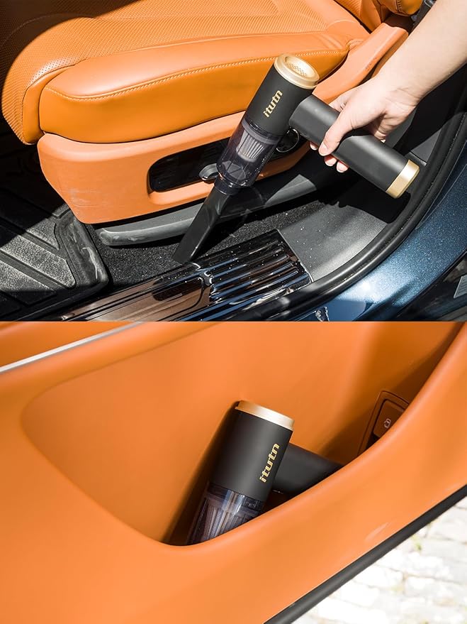 Car Vacuum Portable Cordless, 15000PA Powerful Suction, High Power, Mini Portable Vacuum for Car, Handheld Small Vacuum Cleaner & Air Duster for Home, Office, Desk,PC, Keyboard Cleaning