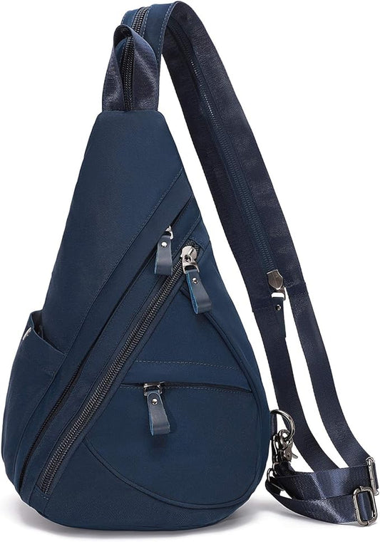 KL928 Nylon Sling Bag - Small Crossbody Backpack Shoulder Casual Daypack Multipurpose Rucksack for Men Women